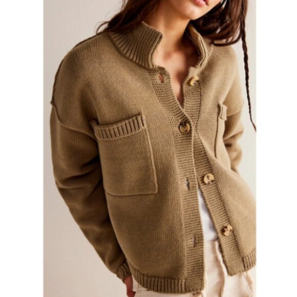 We The Free On The Isle Cardi Cardigan in Brown Size XS NWT $168 - Picture 1 of 5